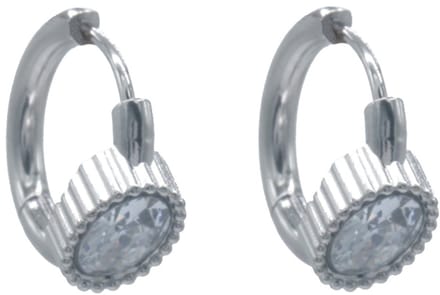 Oorbellen - RVS - kristal - wit - 1.5cm - dames - sieraden - subtiel - stijlvol - cadeau