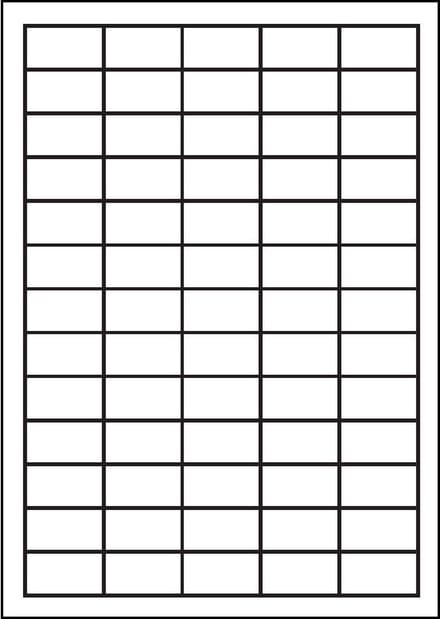 A4 etiketten 38,1 x 21,2 mm wit 100 vel