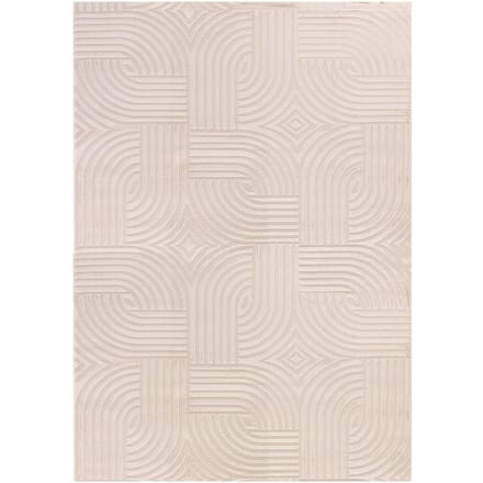 Vloerkleed Sahara 3D Japandi stijl Beige 80 x 150 cm