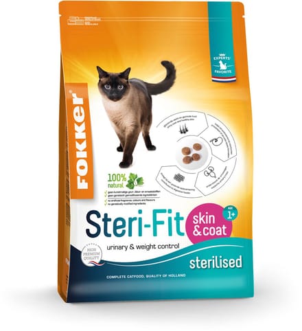 Fokker Steri-Fit Skin & Coat - Kattenvoer - 2.5 kg