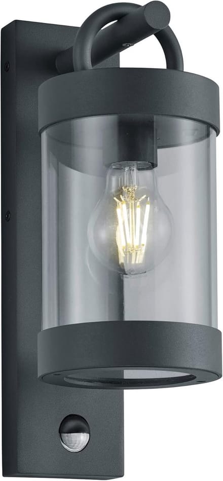Buitenwandlamp - Wandlamp Buiten - Terras Verlichten - Met Bewegingssensor - IP44 - Antraciet