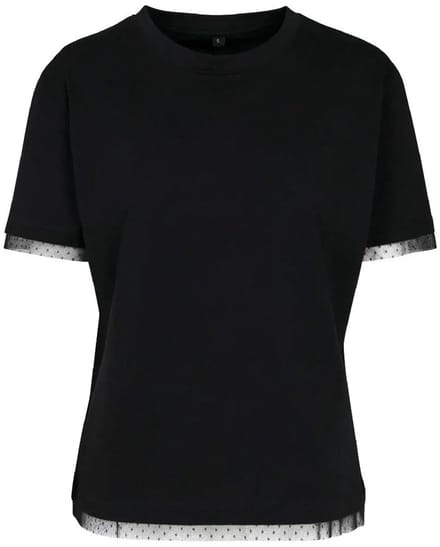 Build Your Brand - Laces Dames T-Shirt - Black maat 4XL