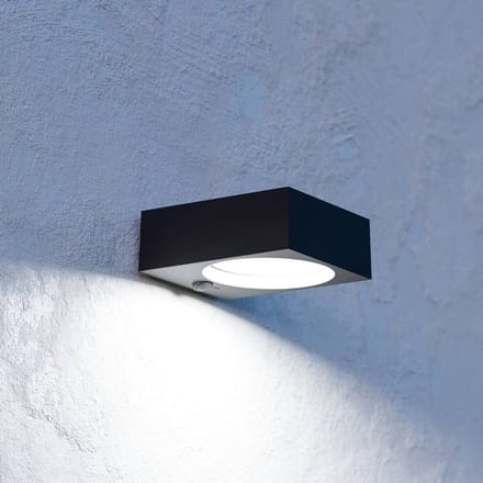 EGLO Darfano Wandlamp Buiten - Sensor - SOLAR - 14.5 cm - Zwart - Dimbaar