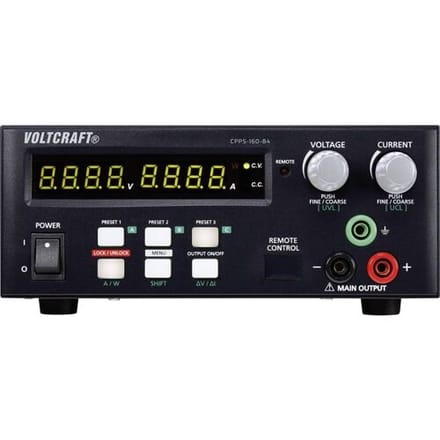 VOLTCRAFT CPPS-160-84 Labvoeding, regelbaar 0.02 - 84 V/DC 0.01 - 5 A 160 W USB Op afstand bedienbaar, Programmeerbaar, Auto-range Aantal uitgangen: 1