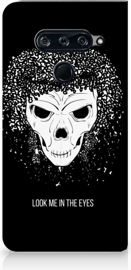 Mobiel BookCase LG V40 Thinq Skull Hair