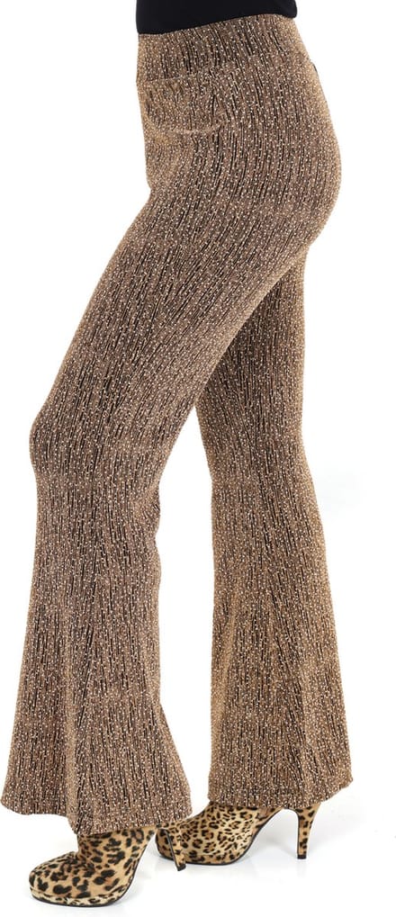 Flared Broek Goud - Dames - Disco Broek - Maat M