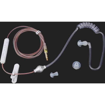 In-ear Headsets Luchtslang Beveiligingsoortje met Microfoon voor IOS voor Android transparent