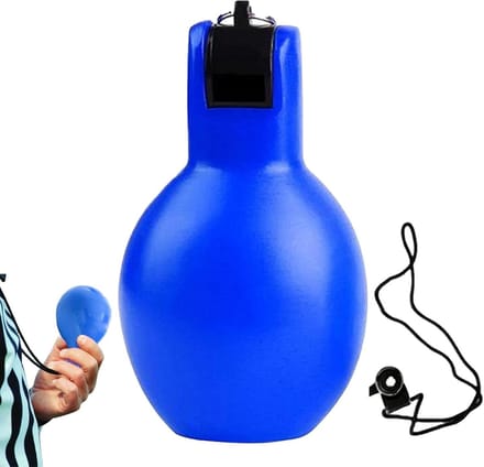 Knijpfluitje - Handfluitje - Hondentraining Scheidsrechter - Handmatige druk geluid - 67x67x128mm - Blauw