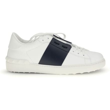 Valentino Garavani Zwarte Kalfsleren Bos Taurus Lage Sneakers