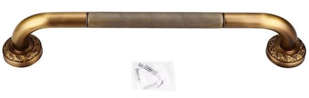 Badkamer Handgreep - Steunbeugel Douche - Veilige Ondersteuning - Massief Messing - 48.5 cm - Antiek Brons