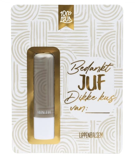 100%LEUK - Lippenbalsem - Juf