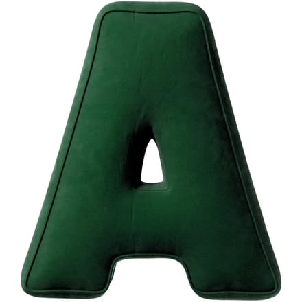 Kussen letter a Yellow Tipi Posh Velvet