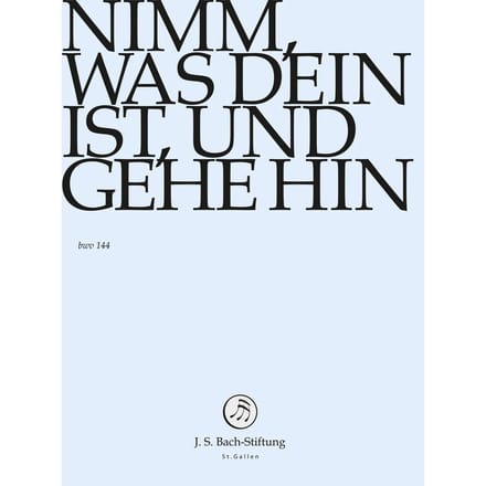 Chor & Orchester Der J.S. Bach-Stiftung, Rudolf Lutz - J.S. Bach: Nimm, Was Dein Ist, Und Gehe (DVD)