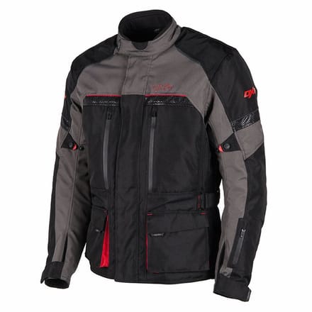 DXR Motorjas - Roadtrip - Zwart Donkergrijs Rood - S