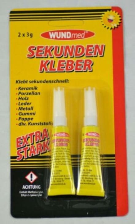 Wundmed - 2 tubes secondelijm - 2x3 gram - secondenlijm