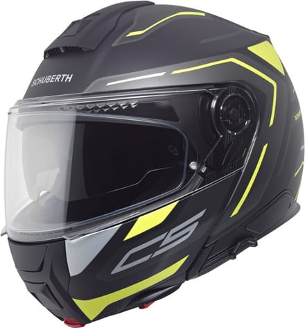 Schuberth C5 Omega Mat Zwart Neon Systeemhelm - Helm