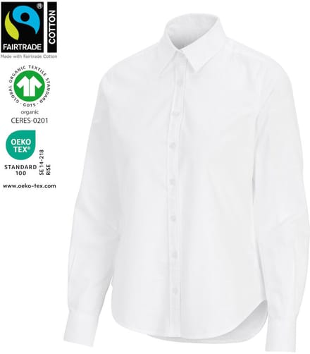 Cottover HEMD OXFORD LADY - GOTS GECERTIFICEERD 141031 - Wit - 36