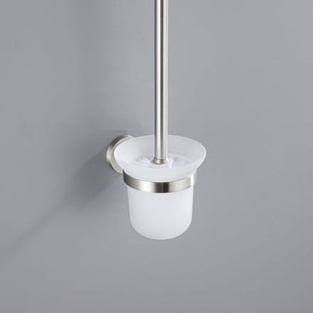 FugaFlow Eccelente Acces Toiletborstelhouder - rond - Geborsteld RVS PVD