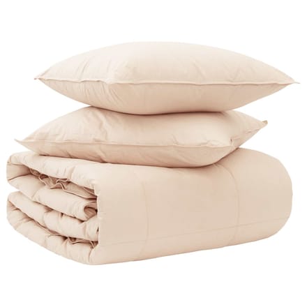 vidaXL - Deken - Set - 2 - st - 140 - x - 220 - cm - Alle - seizoenen - Kapokvezel - Beige