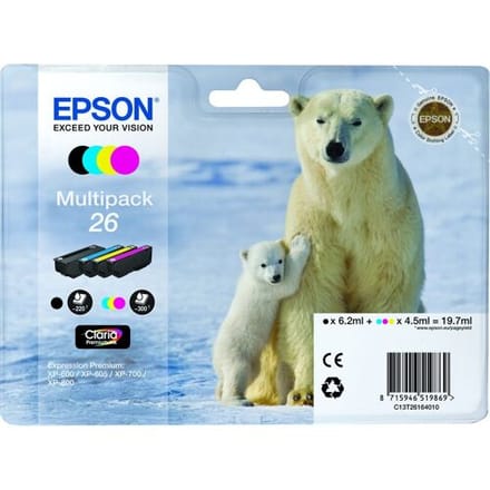 Epson Polar bear multipack 4-kleuren 26 Claria Premium inkt