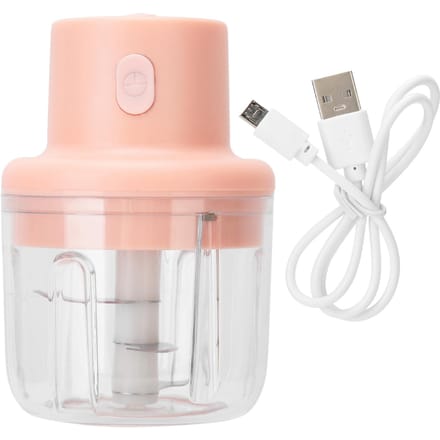 250ml Roze Elektrische Vleesmolen Food Chopper Mini Keuken Versnipperaar USB Opladen white