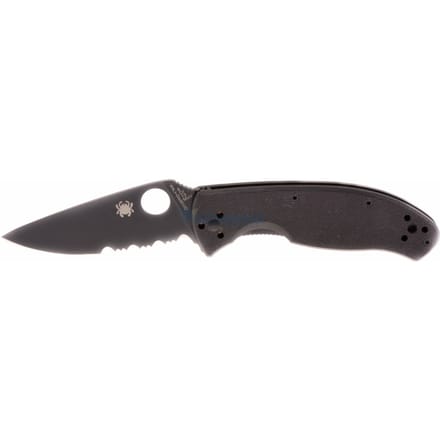 Spyderco zakmes Tenacious PE BKS half gekarteld - RVS