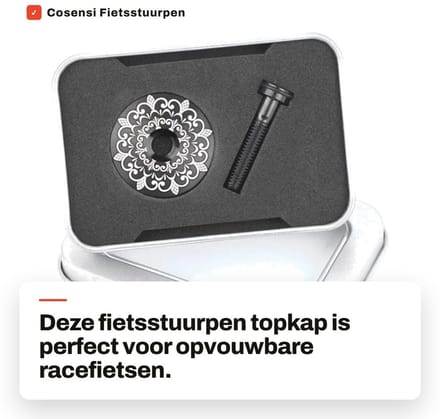Dailygoods - Fietsstuurpen Topkap met Titanium Schroef voor Racefiets