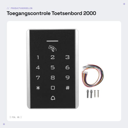 Dailygoods- Toegangscontrole Toetsenbord 2000 Gebruikers