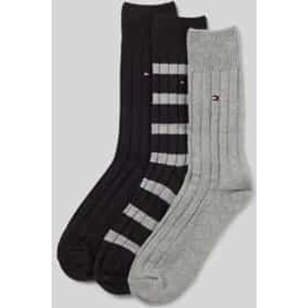 Tommy Hilfiger Herensokken Giftbox bootsock 3-Pack Zwart