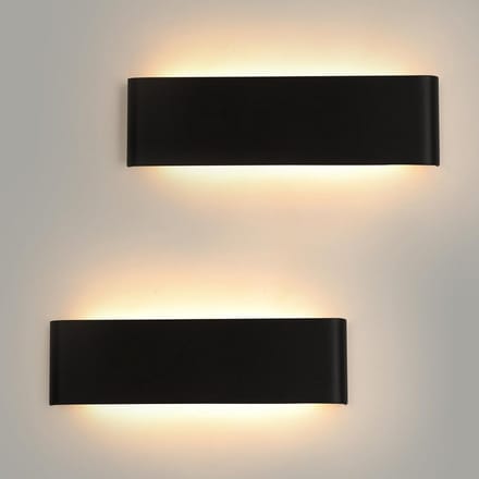 Set van 2 Moderne LED Wandlampen Binnen Wit Aluminium IP20