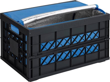 Sunware Square Vouwkrat 45L - Heavy Duty - Met koeltas - Zwart