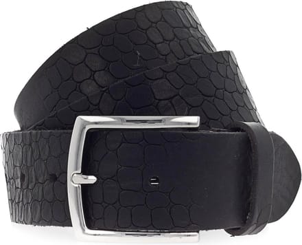 b.belt Leren Riem Ken Belt W80 Black Zwart