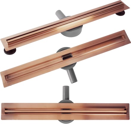 Rea Neox Slim Pro - Lineaire Afvoer - Douchegoot - Geborsteld Koper - 100Cm