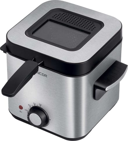 Sencor SFR 6200SS frituurpan / friteuse - 1,5 liter - 900W - 130 tot 190 graden - met kijkvenster - cool touch handvat