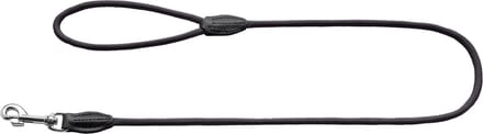Hunter Looplijn Freestyle Nylon Rond Zwart - Hondenriem - 110x0.8 cm