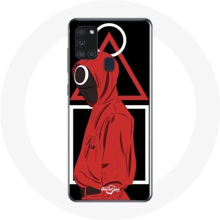 Coque - Samsung - Galaxy A21S - Souple - Noir - Squid Game - Symboles noir