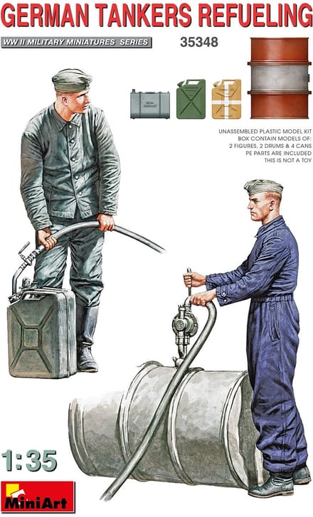 MiniArt Modelbouwpakket Militaire voertuigen - 35348 German Tankers Refueling Plastic - 1:35 - Modelbouw