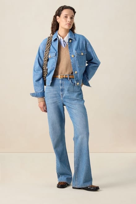 Sissy-Boy - Blauwe high waist flared jeans