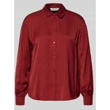 Regular fit overhemdblouse met viscose, model 'Sandelina'