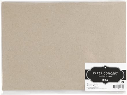 Kraft-Papier, A4, vel 210x297 mm, 135 gr, grijs bruin, 20 vel/ 1 doos