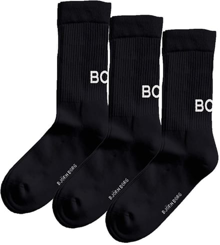 Björn Borg unisex core 3P sokken logo zwart II