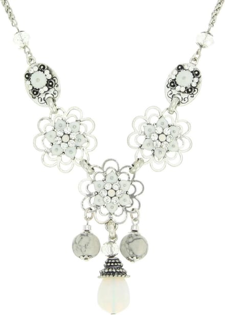 Behave - Ketting Met Bloemenhanger - Vintage Romantische Stijl - 43,5 cm