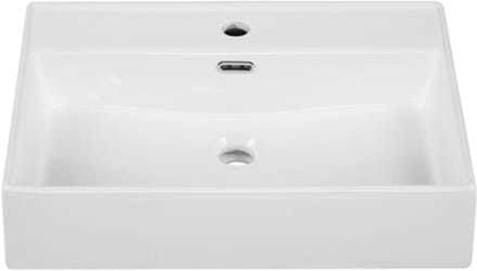 Saniclass Legend Meubelwastafel - 81x47x12cm - met overloop - 1 wasbak - 1 kraangat - keramiek - glans wit