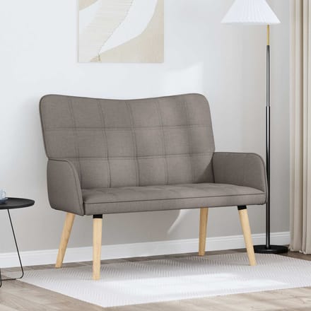 vidaXL - 2-Zits - Sofa - Taupe - 115 - x - 61 - x - 87 - cm - Stof