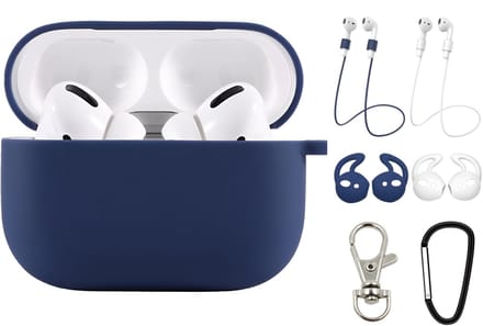 Studio Air® Airpods Pro 2 Hoesje - Luxe Set met 7 items - Soepele Siliconen Case - Royal Blue