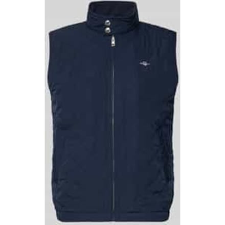 Regular Fit bodywarmer met opstaande kraag in doorgestikte look