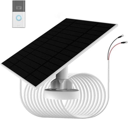 Zonnepaneel - Deurbel Oplader - Batterij Laden - IP66 Waterdicht - 6W 5V - Zwart