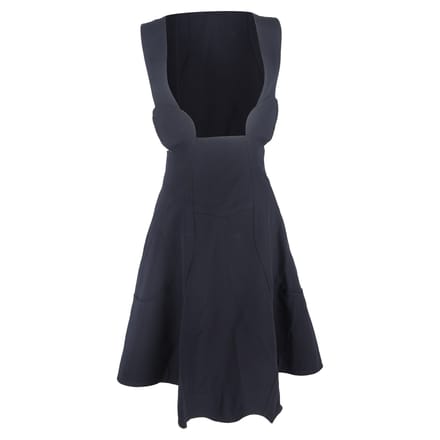Comme Des Garçons overgooierjurk van marineblauw polyester