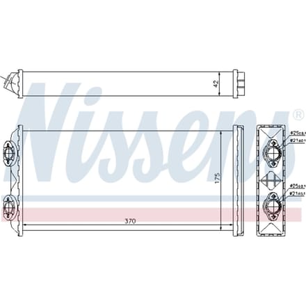 Warmtewisselaar, interieur verwarming NISSENS 71925