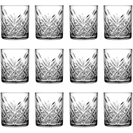 Lot de 12 verres à whisky Timeless 205 ml, élégants et robustes pour cocktails